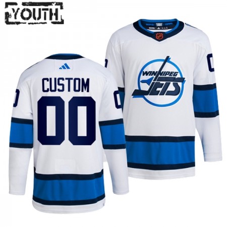 Børn NHL Winnipeg Jets Trøje Tilpasset Adidas 2022-23 Hvid Reverse Retro 2.0 Authentic